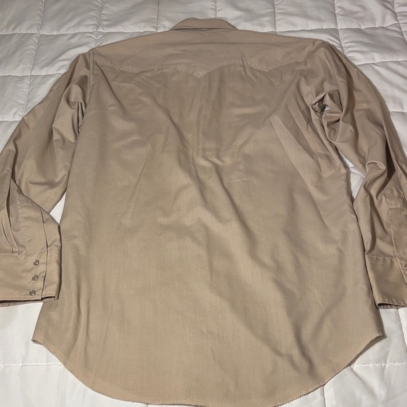 Vintage The Hustler Collection Men's Tan Western Shirt - Picture 9 of 12